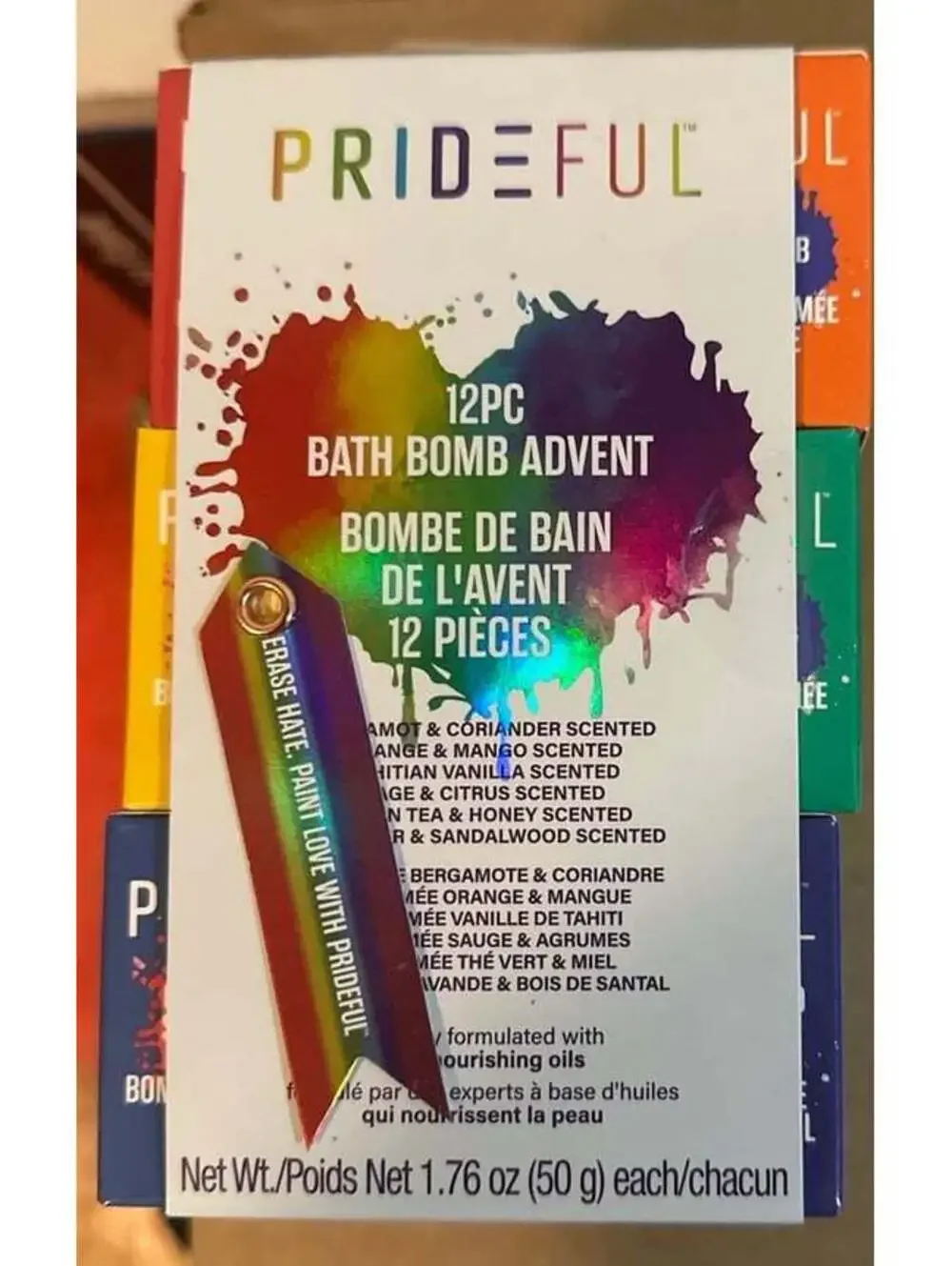 NEW 12 Day Advent Pride Calendar 12 bathbombs